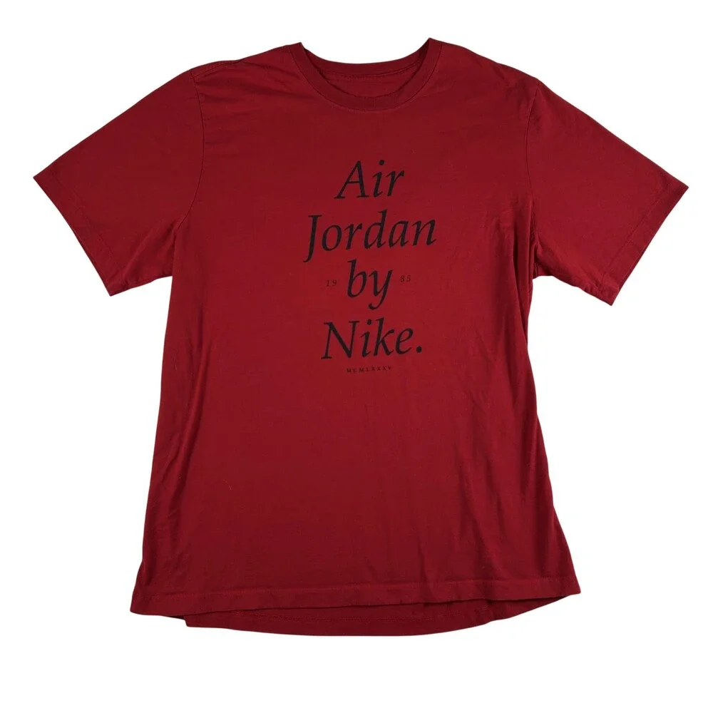 Jordan Shirt Mens XL Red Air Jordan By Nike Graphic Tee Basketball Sports Logo